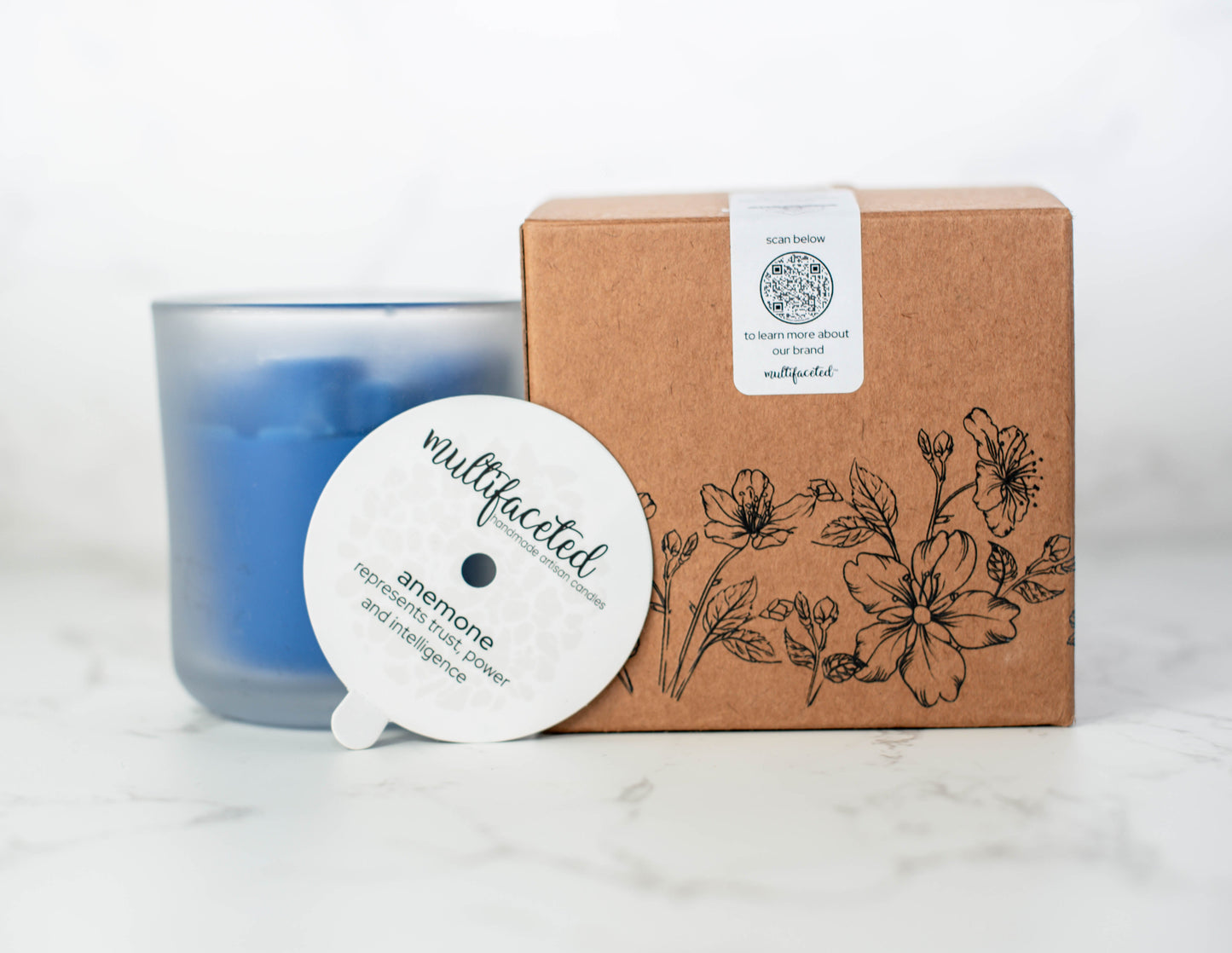 Brown Box Sale! Anemone Flower Candle