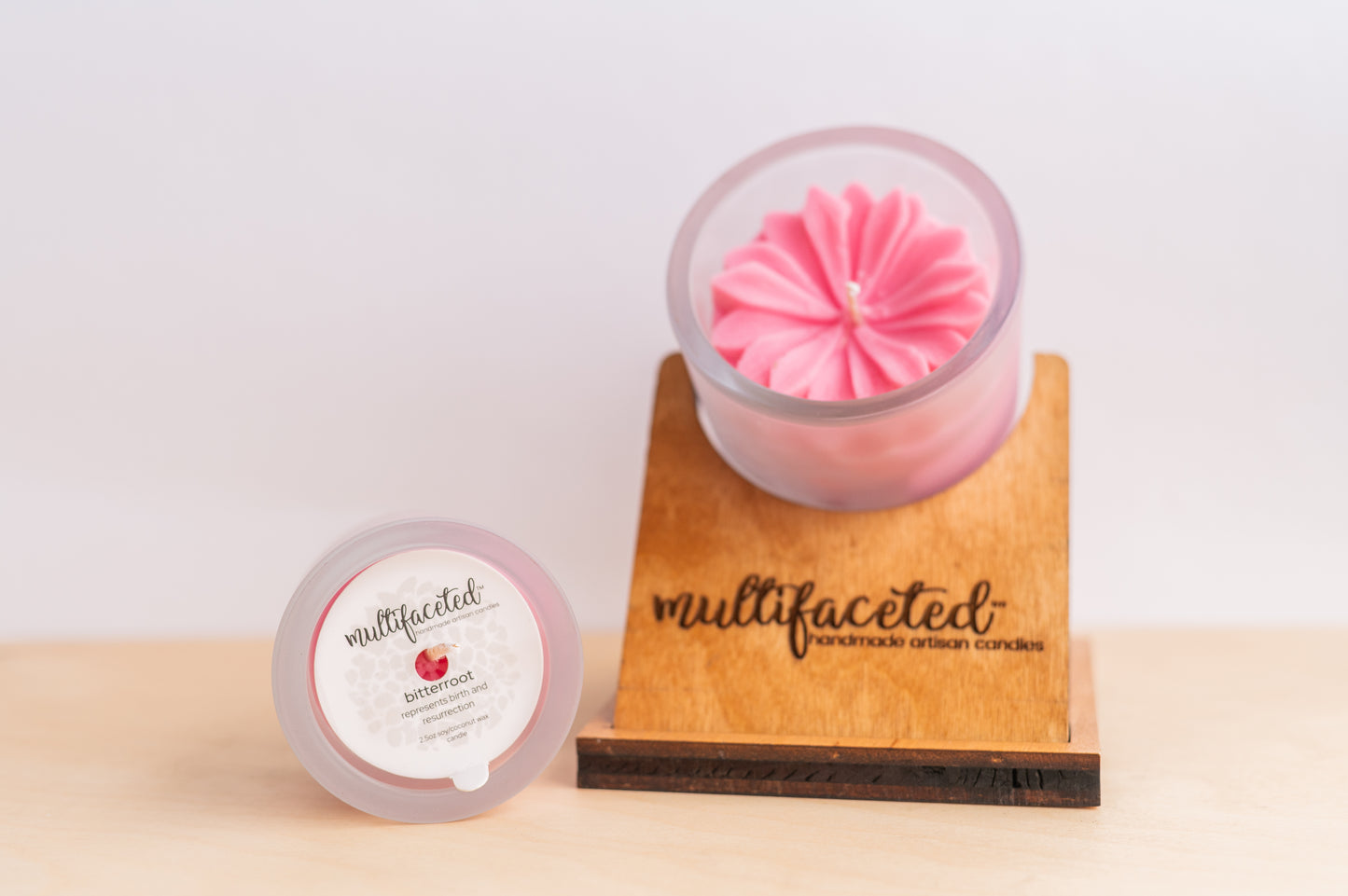 Bitterroot Flower Candle - Eco-Friendly