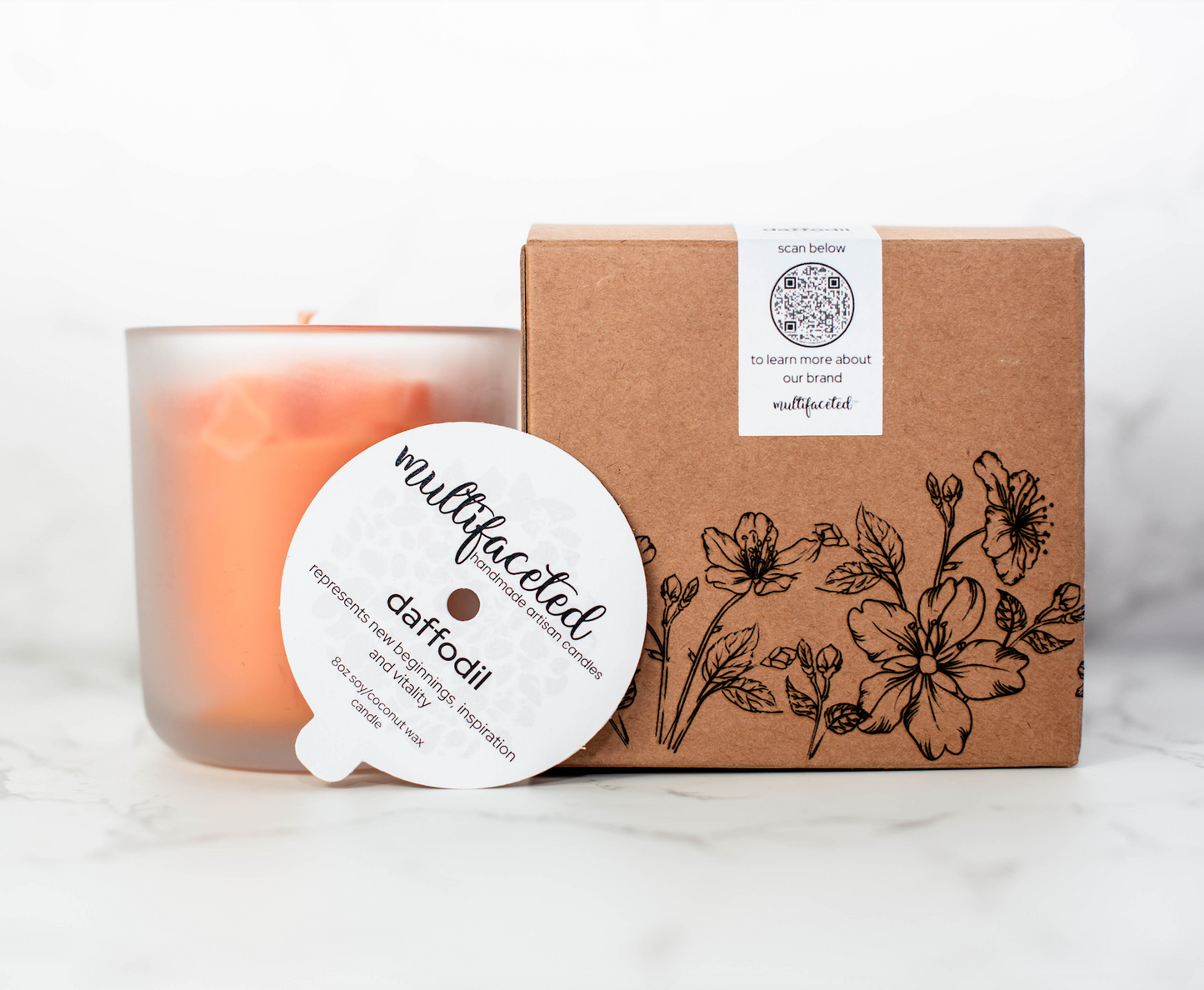 Brown Box Sale! Daffodil Flower Candle