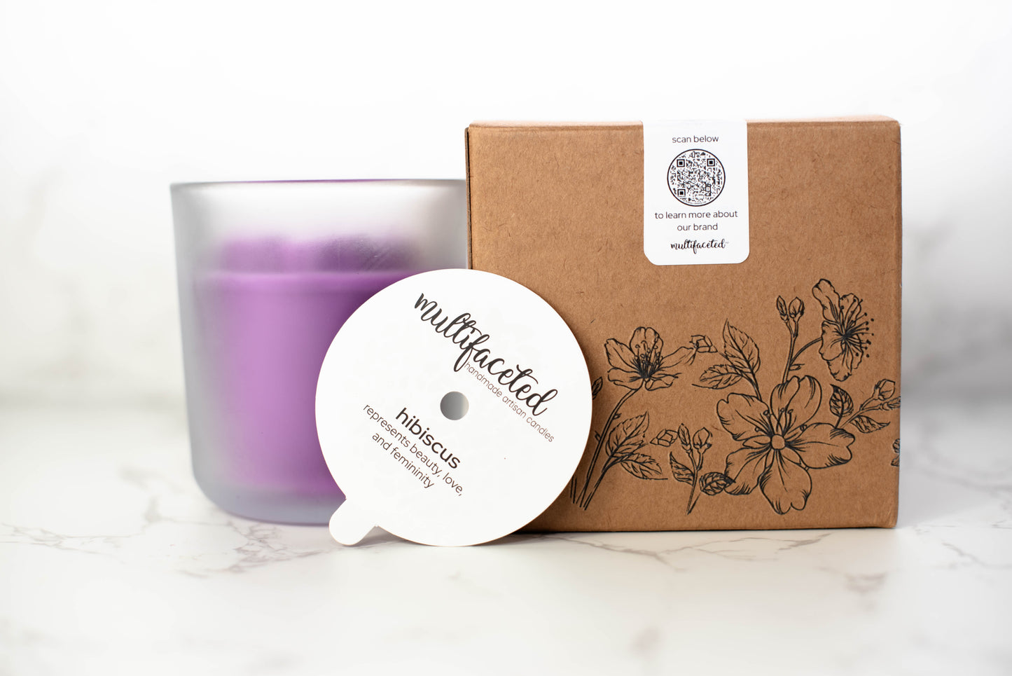 Brown Box Sale! Hibiscus Flower Candle