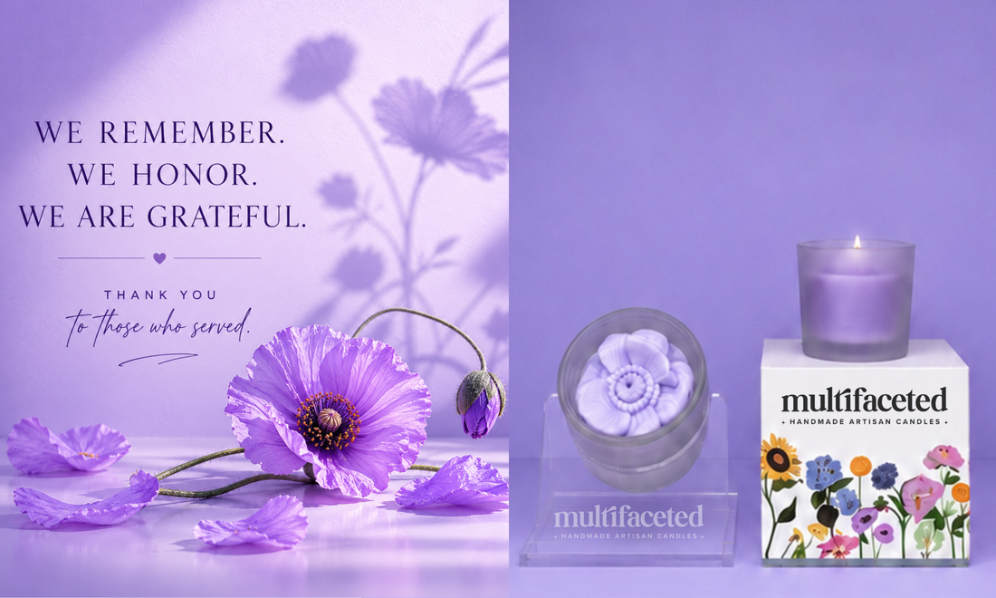 Multifaceted Flower Candles: Poppy Blog