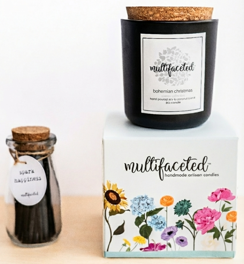 Bohemian Christmas Candle