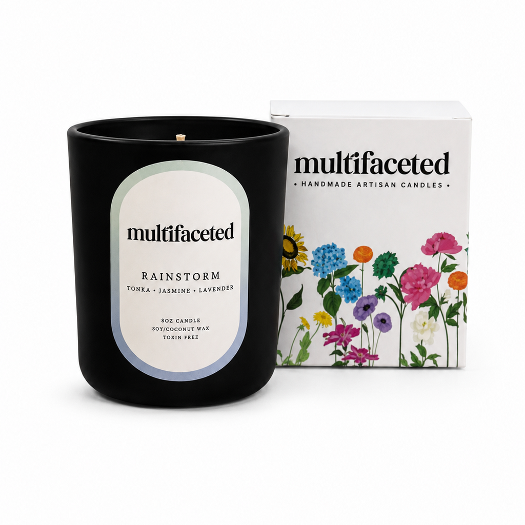 Rainstorm Scent Candle - Eco-Friendly 8 oz.