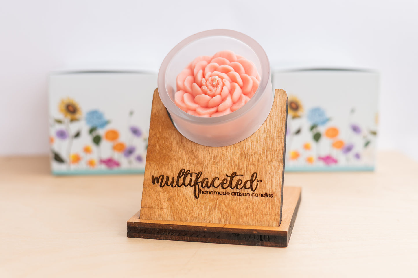 Ranunculus Flower Top Candle - Eco-Friendly