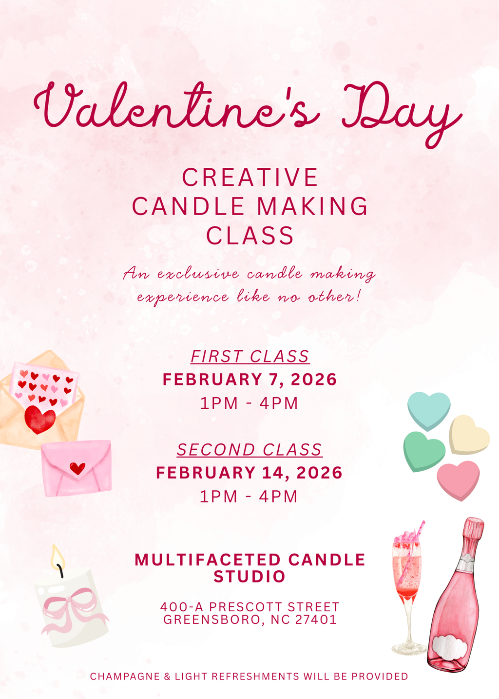 February Creative Candle Making Class