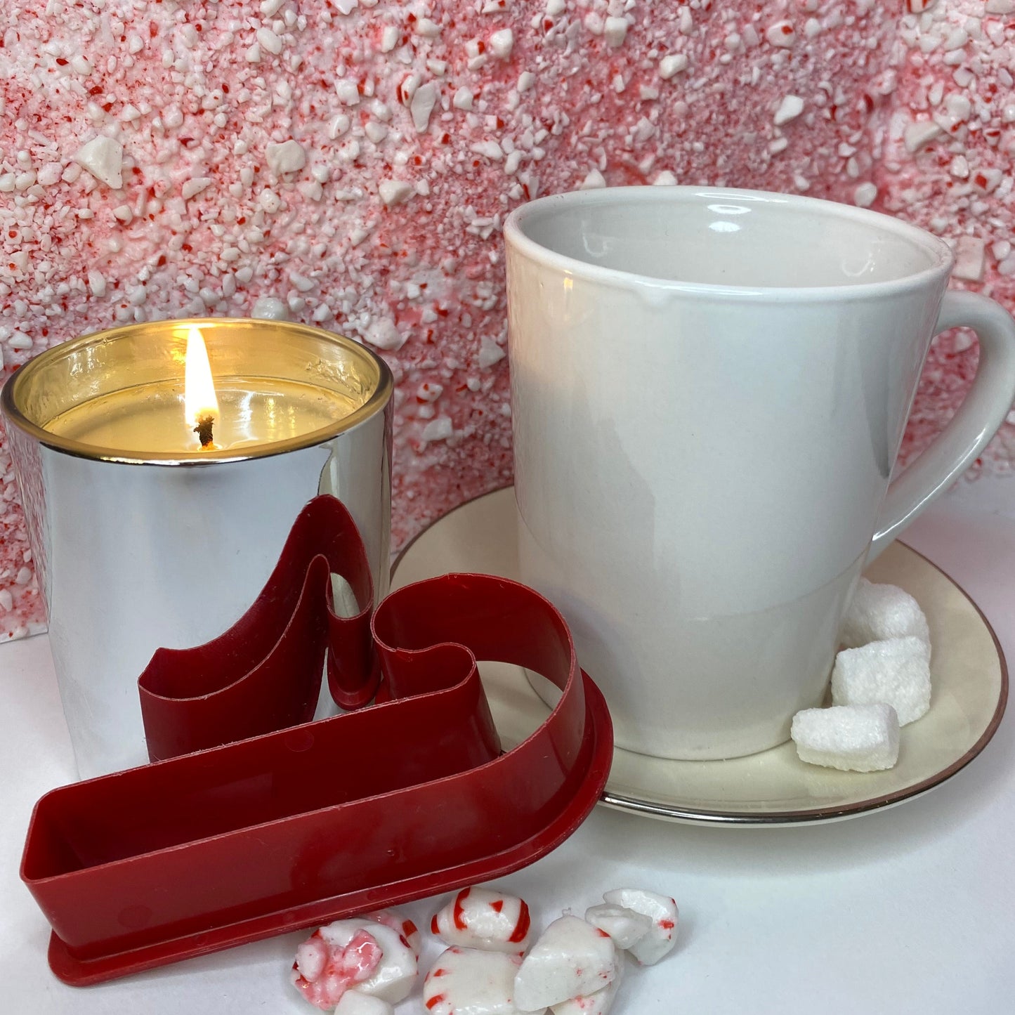 Candy Cane Scent Candle - Eco-Friendly 8 oz.