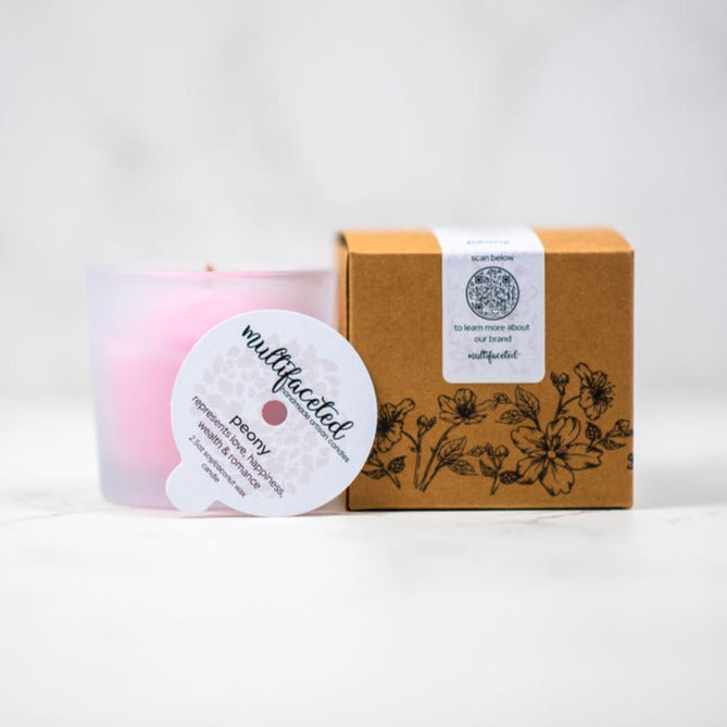 Peony Flower Top Candle - Eco-Friendly