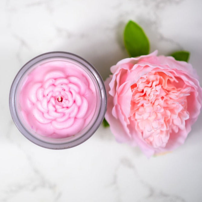Peony Flower Candle