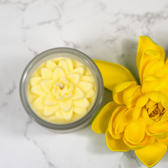 Water Lily Flower Candle