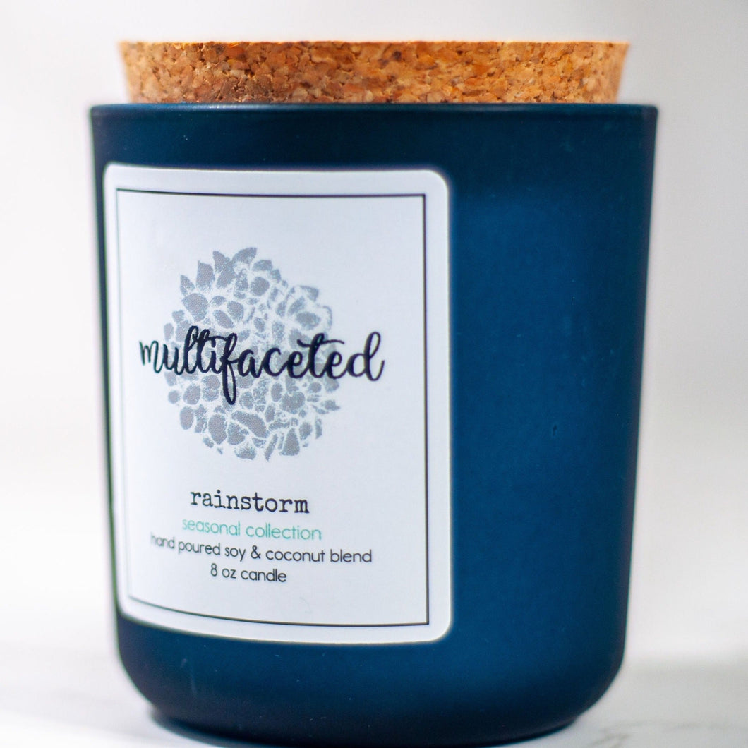 Rainstorm Scent Candle - Eco-Friendly 8 oz.